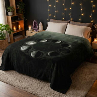 Blanket - Moon Phases - Woodland Serenity