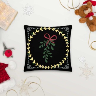 Premium Pillow - Mistletoe - Yule Collection - 18×18