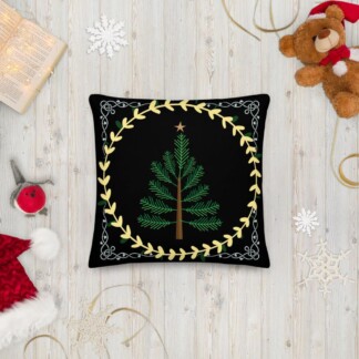 Premium Pillow - Yule Tree - Yule Collection - 18×18