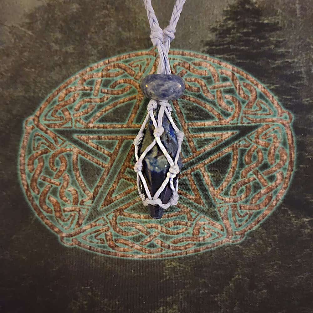 Wrapped Stone Pouch, Lapis Lazuli