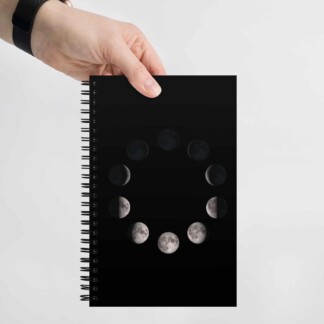 Moon Phases Spiral notebook