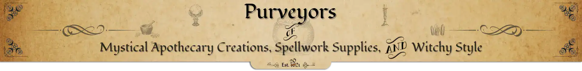 Purveyors of Mystical Apothecary Creations, Spellwork Supplies, and Witchy Style
Witchcraft Shoppe