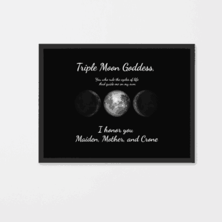 Framed poster - Triple Moon Goddess Blessing