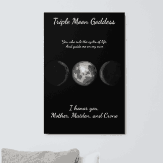 Metal print - Triple Moon Goddess Blessing