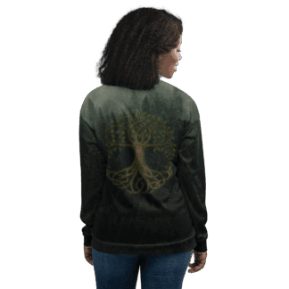 Unisex Bomber Jacket - Tree of Life - Woodland Serenity