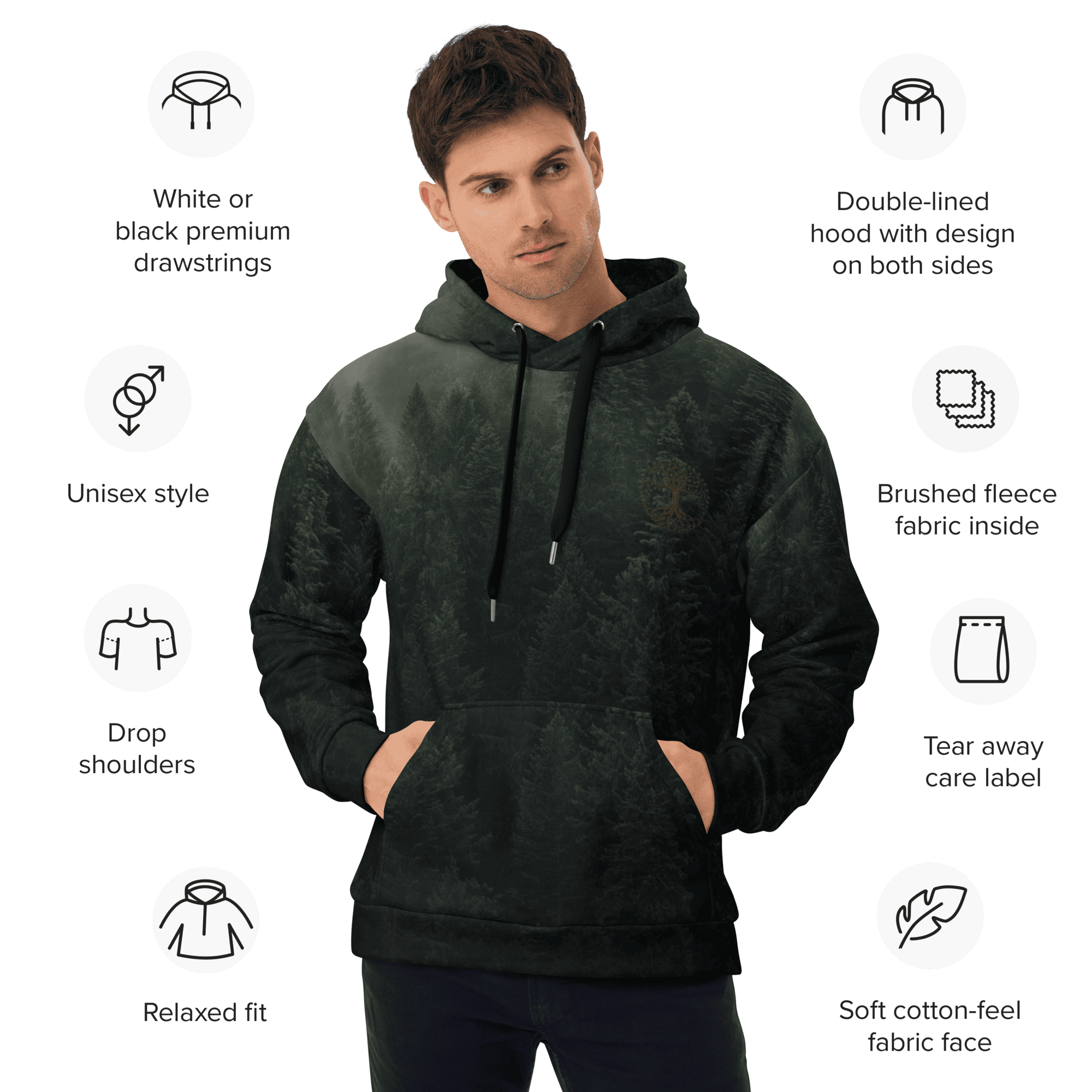 Unisex Hoodie - Tree of Life - Woodland Serenity