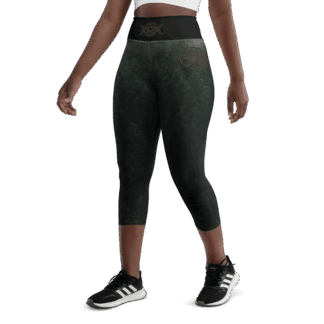 Yoga Capri Leggings - Triple Moon - Woodland Serenity