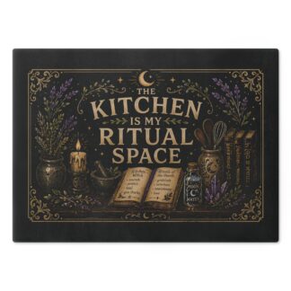 The Kitchen is My Ritual Space - Glass Cutting Board