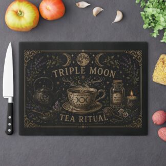 Triple Moon Tea Ritual - Glass Cutting Board